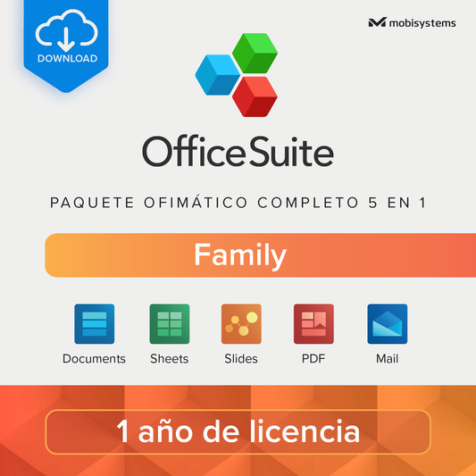 OfficeSuite Family - Suscripción Anual (6 usuarios)