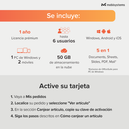 OfficeSuite Family - Suscripción Anual (6 usuarios)